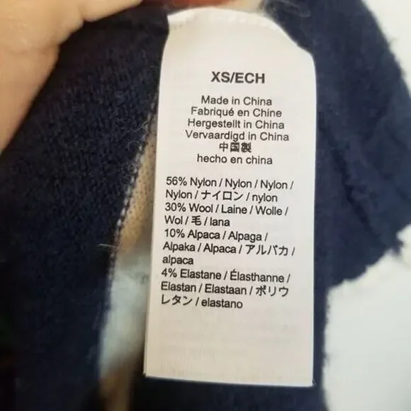 J. Crew Womens Wool Alpaca Striped Rainbow Sweater Sz XS Relaxed Preppy Classic - Picture 8 of 10